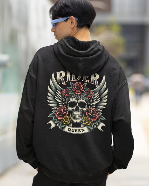Bluza oversize z kapturem <br>Królowa Drogi – efekt sprania