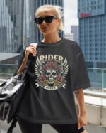 Koszulka oversize efekt sprania <br>Królowa Drogi