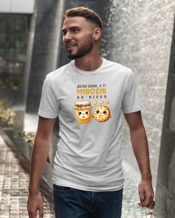 TL0925 UNI FRONT2 Koszulka na Walentynki <br>Jestem ciacho, a Ty miodzik