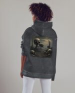 Bluza oversize z kapturem <br> Postapokaliptyczny Krajobraz <br>Inspiracja Beksińskim - M. Byai