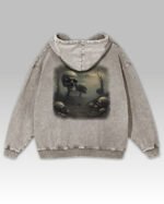 Bluza oversize z kapturem <br> Postapokaliptyczny Krajobraz <br>Inspiracja Beksińskim - M. Byai