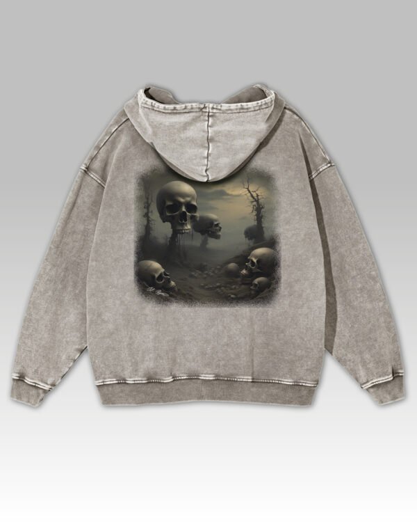 Bluza oversize z kapturem <br> Postapokaliptyczny Krajobraz <br>Inspiracja Beksińskim - M. Byai