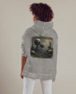 Bluza oversize z kapturem <br> Postapokaliptyczny Krajobraz <br>Inspiracja Beksińskim - M. Byai