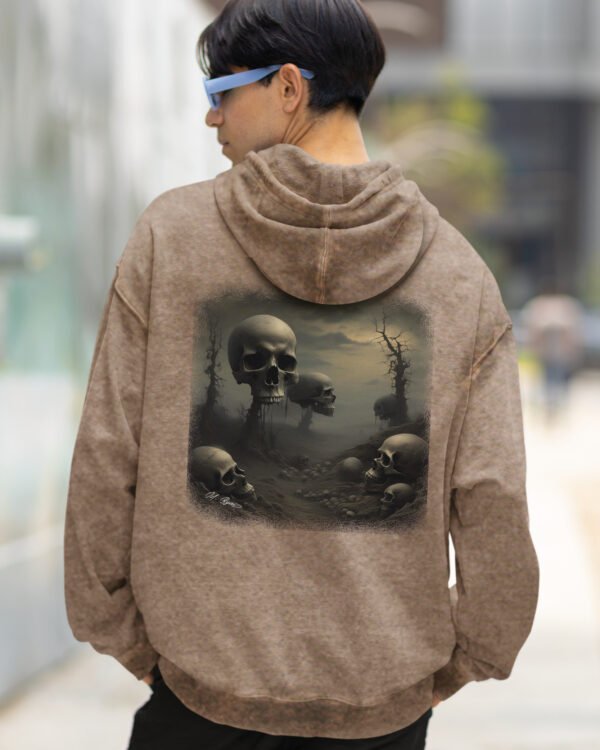 Bluza oversize z kapturem <br> Postapokaliptyczny Krajobraz <br>Inspiracja Beksińskim - M. Byai