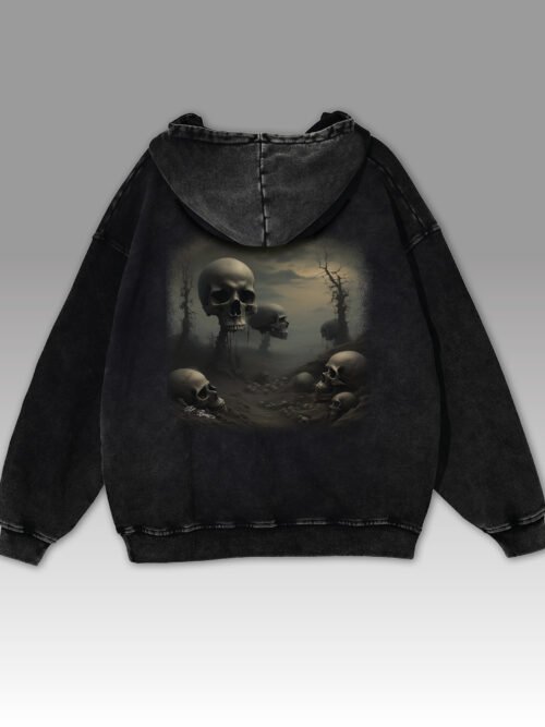 Bluza oversize z kapturem Postapokaliptyczny Krajobraz