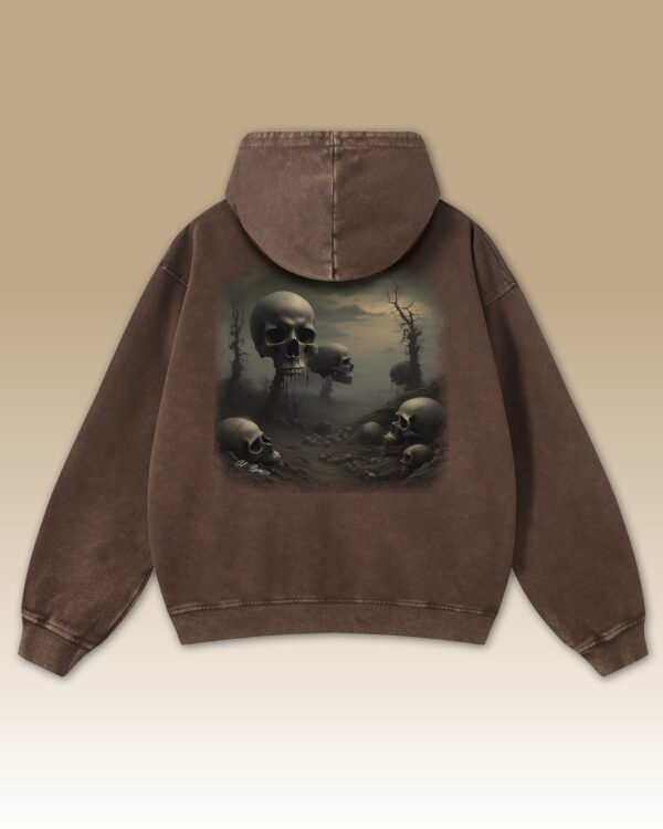 Bluza oversize z kapturem <br> Postapokaliptyczny Krajobraz <br>Inspiracja Beksińskim - M. Byai