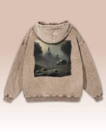 Bluza oversize z kapturem <br>Czaszki i zamek <br>Inspiracja Beksińskim - M. Byai