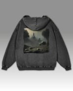 Bluza oversize z kapturem <br>Czaszki i zamek <br>Inspiracja Beksińskim - M. Byai