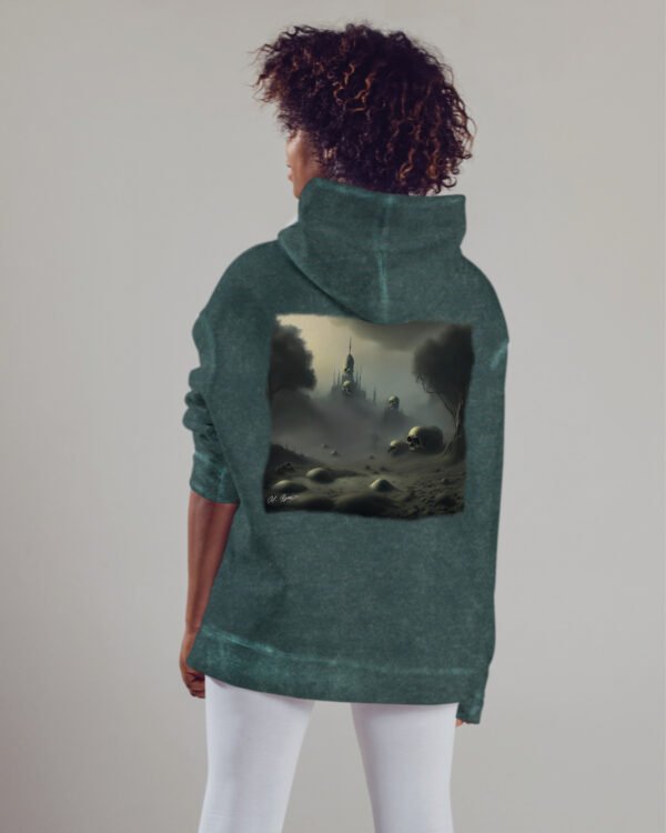 Bluza oversize z kapturem <br>Czaszki i zamek <br>Inspiracja Beksińskim - M. Byai