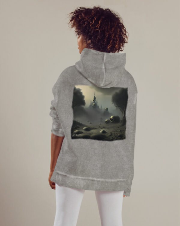 Bluza oversize z kapturem <br>Czaszki i zamek <br>Inspiracja Beksińskim - M. Byai