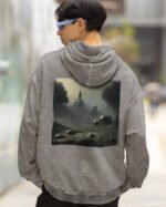 Bluza oversize z kapturem <br>Czaszki i zamek <br>Inspiracja Beksińskim - M. Byai