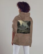 Bluza oversize z kapturem <br>Czaszki i zamek <br>Inspiracja Beksińskim - M. Byai