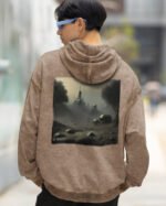 Bluza oversize z kapturem <br>Czaszki i zamek <br>Inspiracja Beksińskim - M. Byai