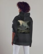 Bluza oversize z kapturem <br>Czaszki i zamek <br>Inspiracja Beksińskim - M. Byai