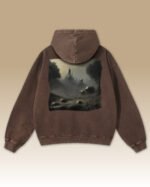 Bluza oversize z kapturem <br>Czaszki i zamek <br>Inspiracja Beksińskim - M. Byai