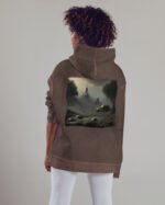 Bluza oversize z kapturem <br>Czaszki i zamek <br>Inspiracja Beksińskim - M. Byai