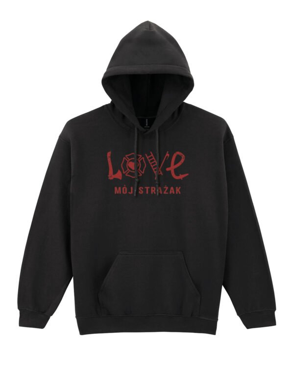 Bluza z kapturem Love Mój Strażak