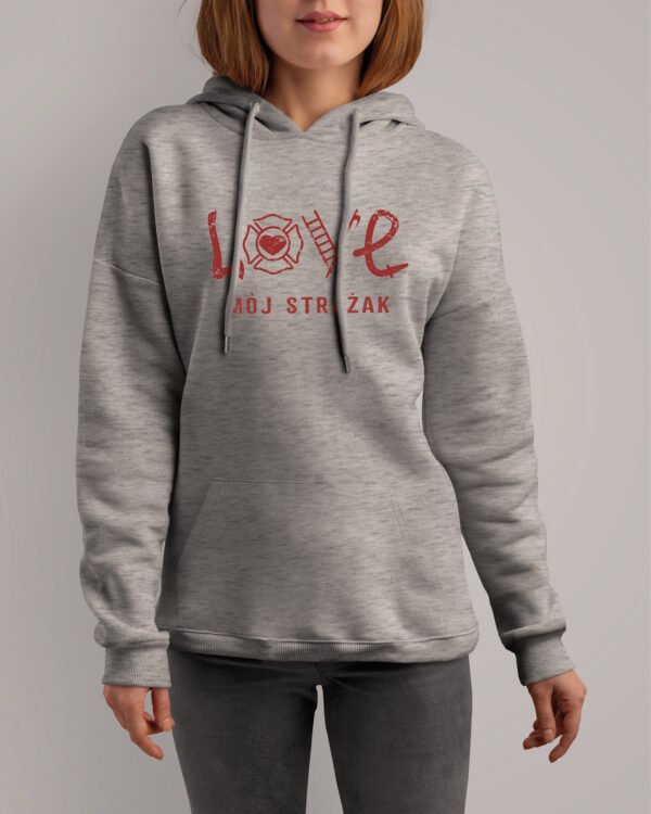Bluza z kapturem <br>Love Mój Strażak