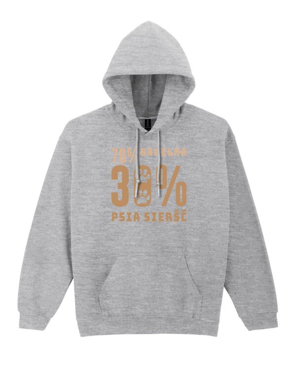 Bluza z kapturem <br>70% bawełna 30% psia sierść