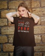 Koszulka z napisem <br>Bycie moją żoną jest przywilejem