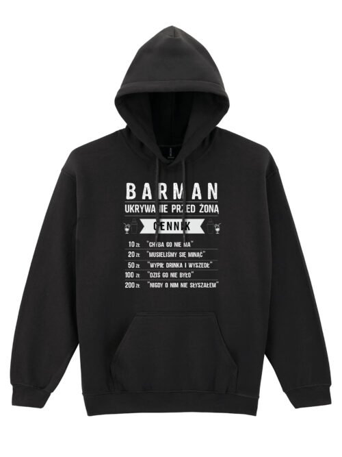 Bluza z kapturem dla Barmana Ukrywanie przed żoną