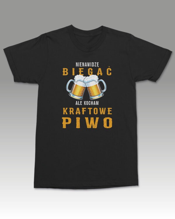 Koszulka z kuflami piwa Nienawidzę biegać ale kocham piwo