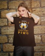 Koszulka z kuflami piwa <br>Nienawidzę biegać ale kocham piwo