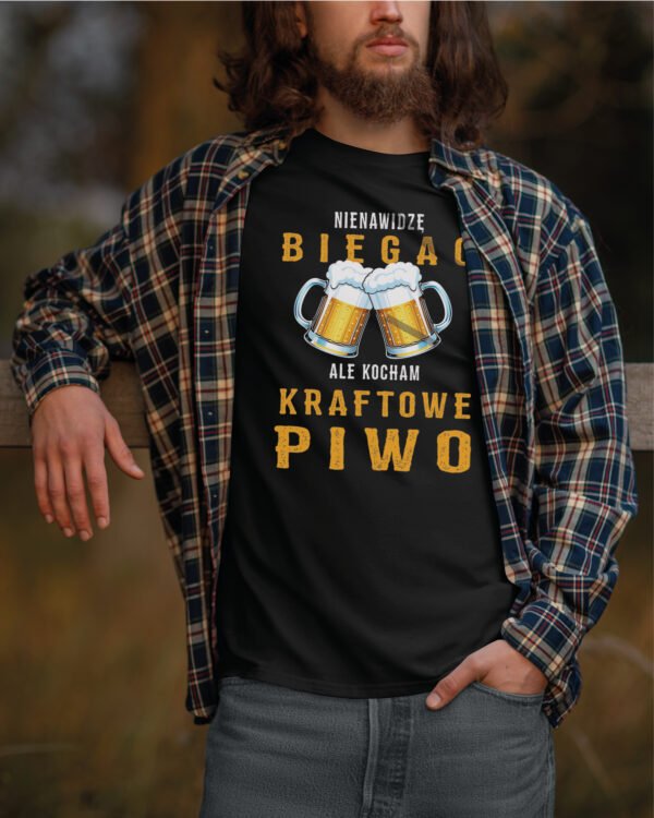 Koszulka z kuflami piwa <br>Nienawidzę biegać ale kocham piwo