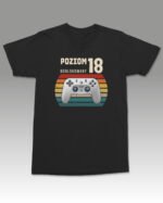 Koszulka na 18 urodziny Poziom 18 odblokowany dla gamera
