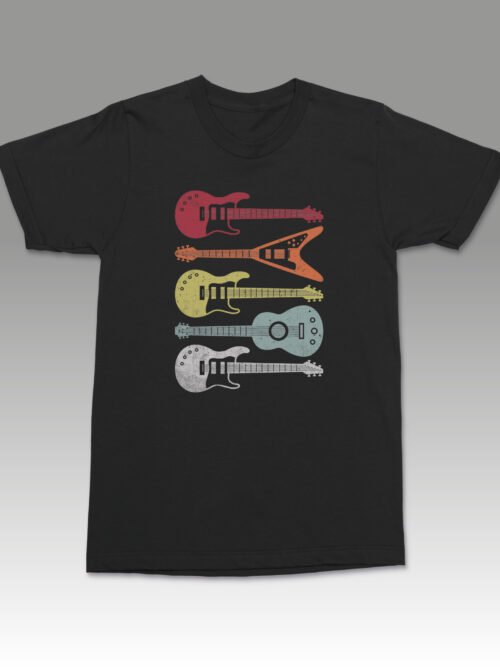 Koszulka dla Gitarzysty Vintage Gitary