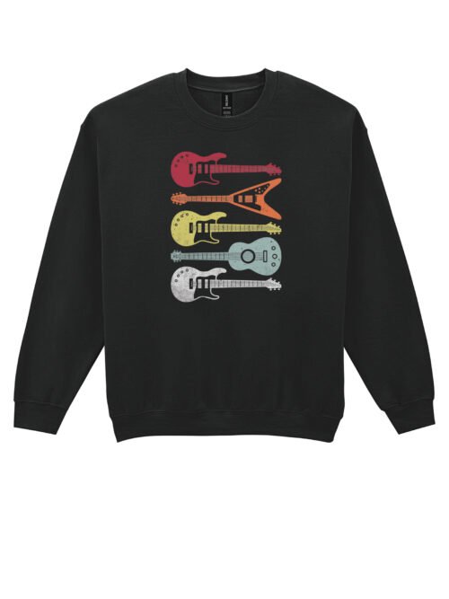 Bluza Sweatshirt dla Gitarzysty Vintage Gitary