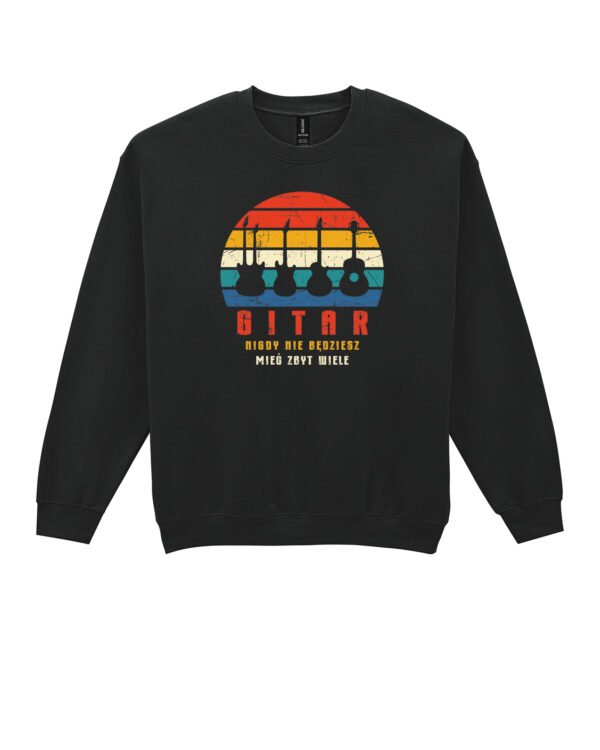 Bluza Sweatshirt z gitarą Nigdy zbyt wiele gitar
