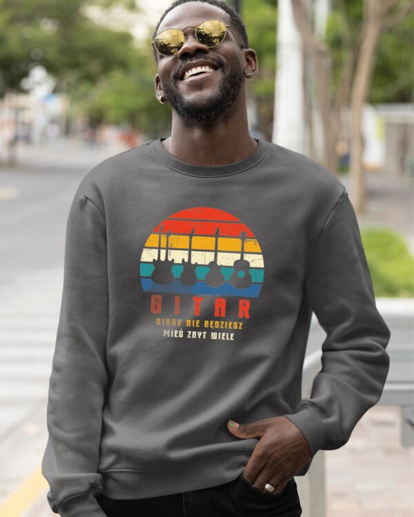 Bluza Sweatshirt z gitarą Nigdy zbyt wiele gitar