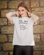 Koszulka z nadrukiem <br>Pie..olę Konwenanse