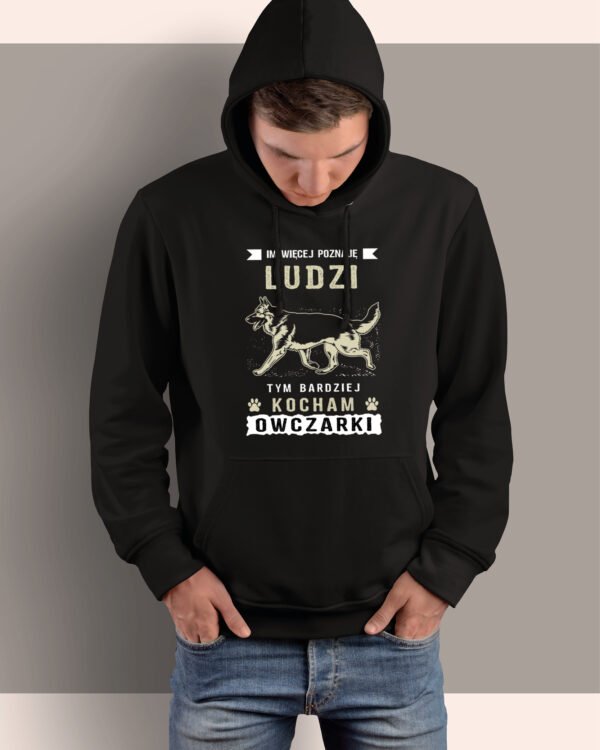 Bluza z kapturem <br>Kocham Owczarki