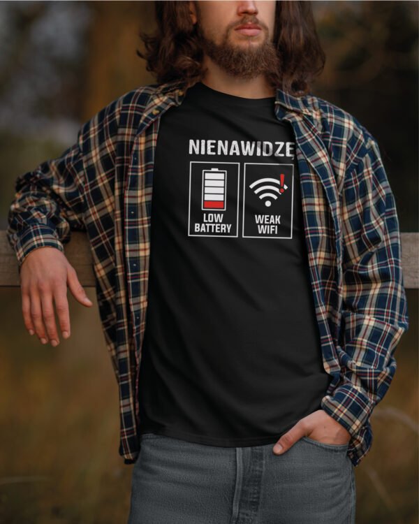 Koszulka z nadrukiem <br>Nienawidzę słabego Wi-Fi