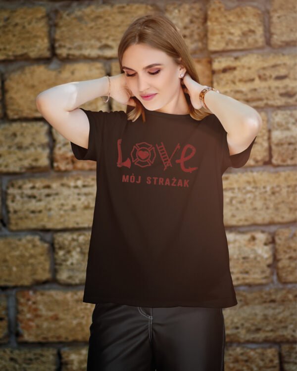 Koszulka z nadrukiem <br>Love Mój Strażak