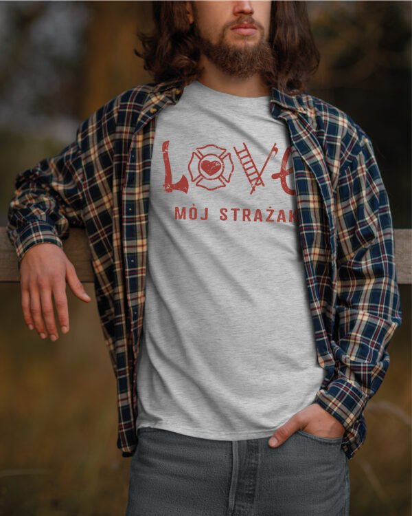 Koszulka z nadrukiem <br>Love Mój Strażak