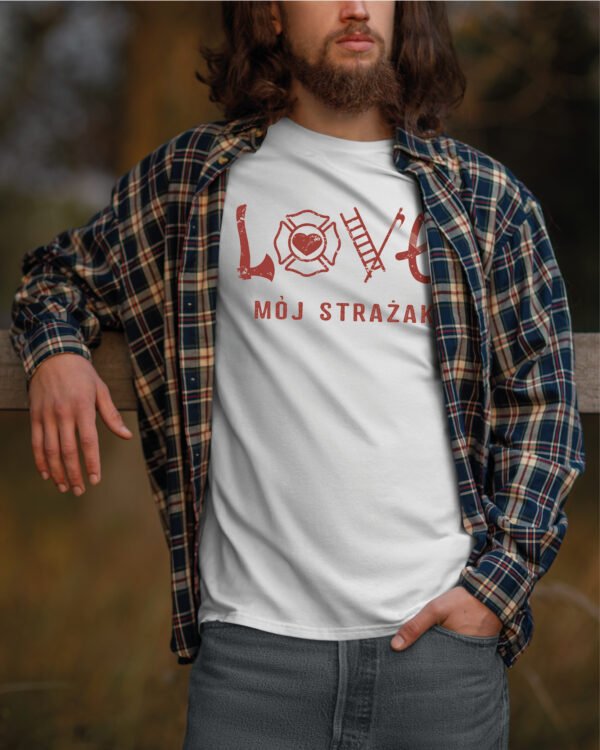 Koszulka z nadrukiem <br>Love Mój Strażak
