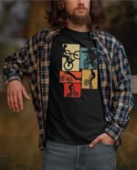 Koszulka z nadrukiem <br>BMX rowerowe triki