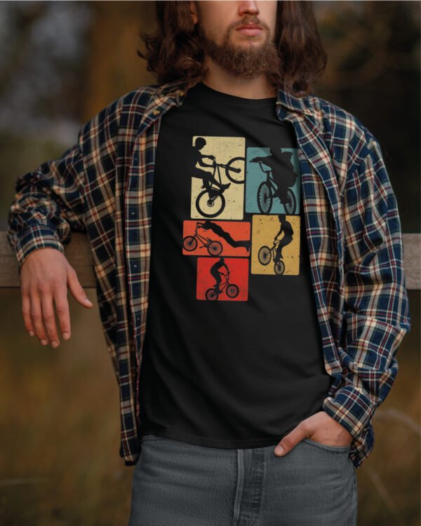 Koszulka z nadrukiem <br>BMX rowerowe triki