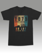 TL1028B SIM Black Koszulka na 50 urodziny 50 lat bycia cool 1975