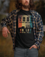 TL1028C SIM Black3 Koszulka na 40 urodziny <br>40 lat bycia cool 1985