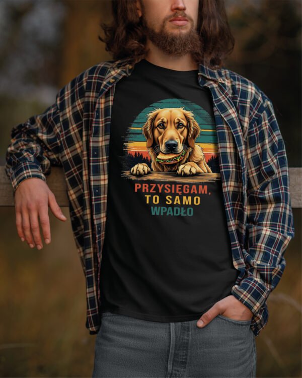 Koszulka ze śmiesznym psem <br>To samo wpadło