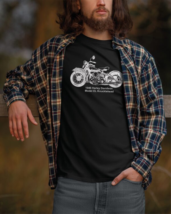 Koszulka z motocyklem <br>Harley-Davidson Knucklehead