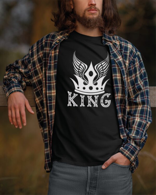 Koszulka męska czarna <br>KING Król