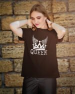 Koszulka damska czarna <br>QUEEN Królowa