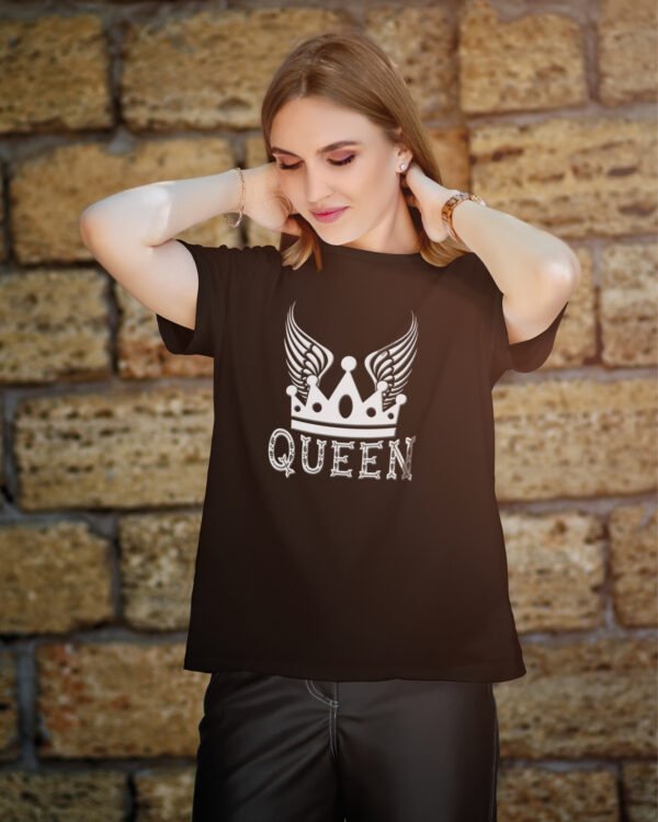 Koszulka damska czarna <br>QUEEN Królowa