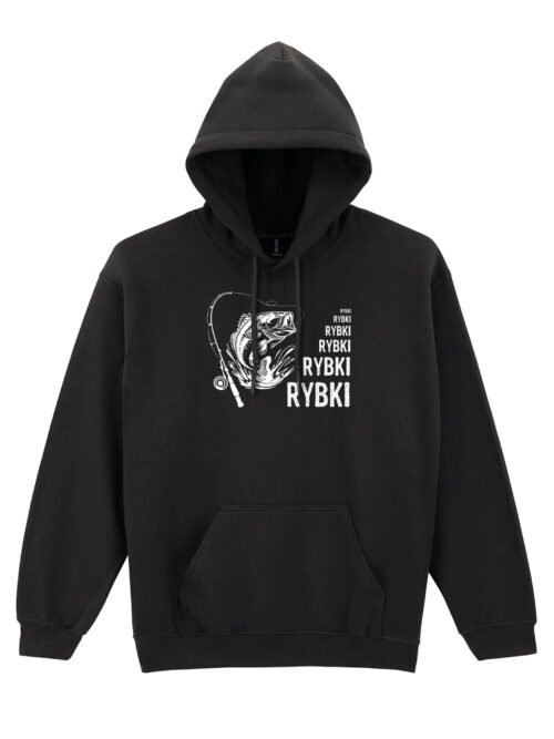 Bluza z kapturem Wędkarska Rybki