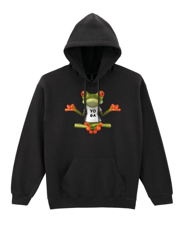 Bluza z kapturem z nadrukiem Żaba Joga Zen